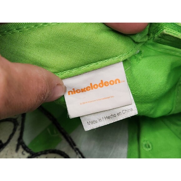 Nickelodeon TMNT Hat Cap Strap Back Michelangelo Face Green Kid's Youth - Picture 5 of 5